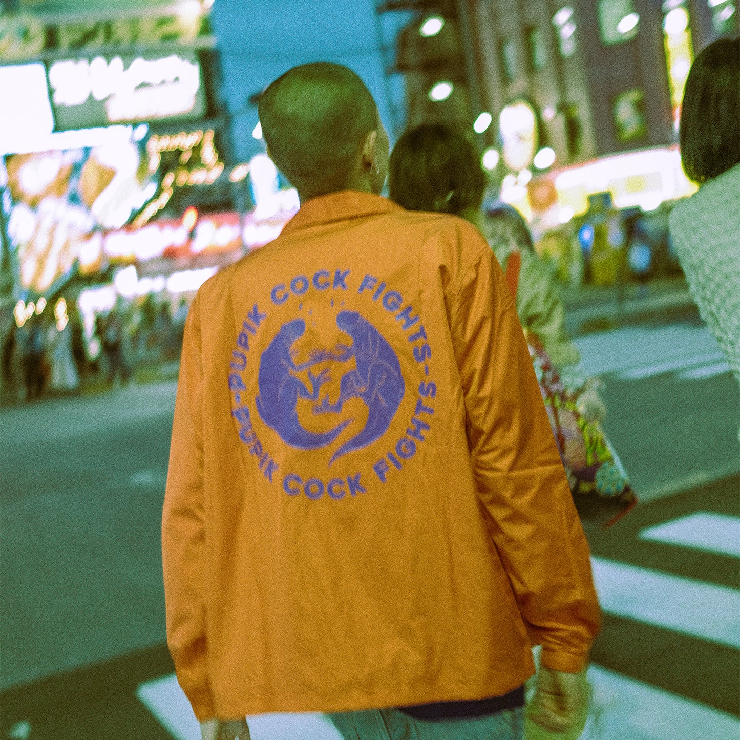 Pupik Cock Fights Nylon Coach Jacket