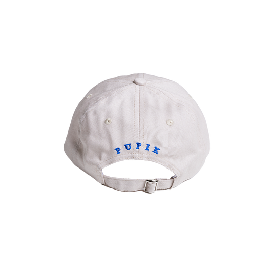 White cap with 'PUPiK' logo on a white background