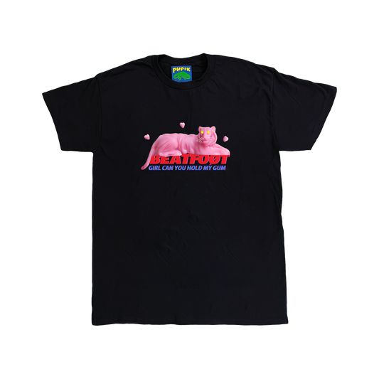 Pupik x Beatfoot T-Shirt — front and back graphic in black.