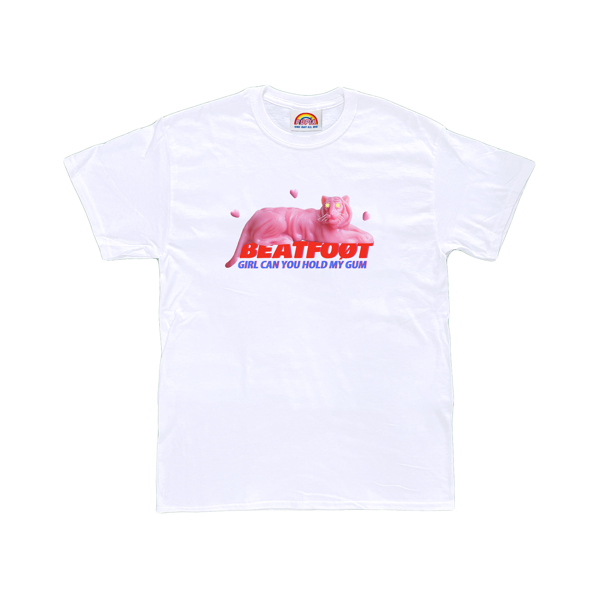 Pupik x Beatfoot T-Shirt — front and back graphic in white.